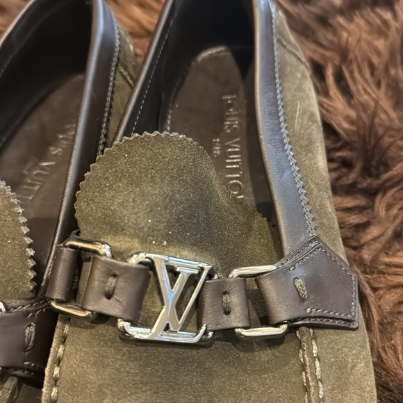 Original Louis Vuitton Loafers (used) Dark Green or Army green - Picture 2 of 7